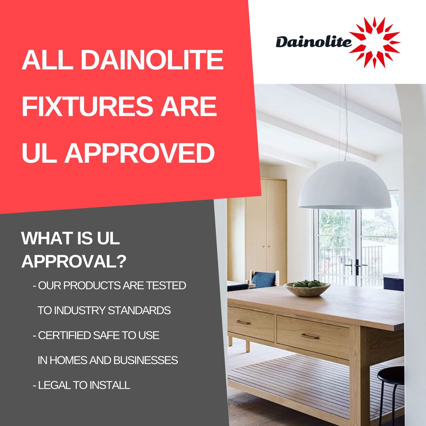 Dainolite Pendant Light SNS-141P-MW-AGB Matte White Finish